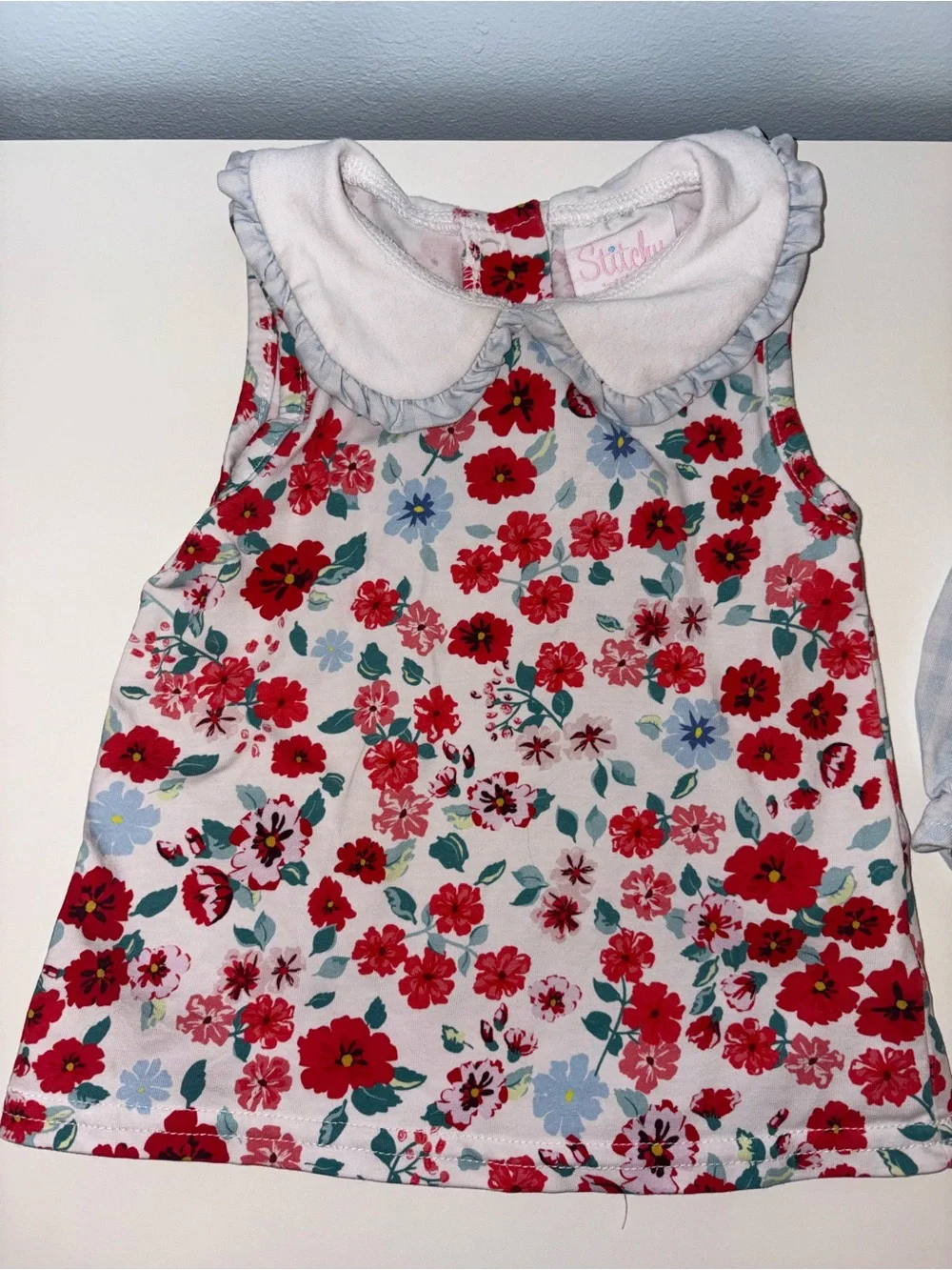 Stitch Fish Floral Sleeveless Two Piece Outfit